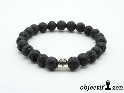 objectif-zen bracelet astro bélier pierre de lave