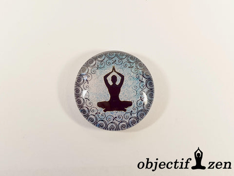 aimant frigo méditation bleu objectif zen