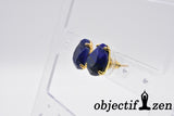 objectif zen boucles d'oreilles lapis lazuli gouttes à facettes