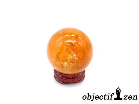 boule 38mm calcite orange objectif-zen