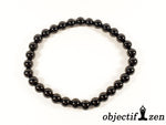 bracelet 6mm agate noire objectif zen