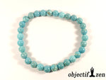 objectif zen bracelet 6mm howlite turquoise