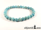 bracelet 6mm howlite turquoise objectif-zen