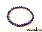 objectif zen bracelet 6mm lapis lazuli
