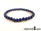 bracelet 6mm lapis lazuli objectif-zen