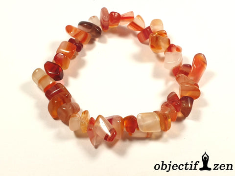 bracelet agate lace rouge et orange objectif-zen