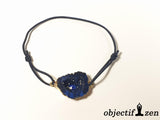 objectif zen bracelet fantaisie druse noir et bleu
