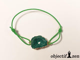 objectif zen bracelet fantaisie druse vert prairie 