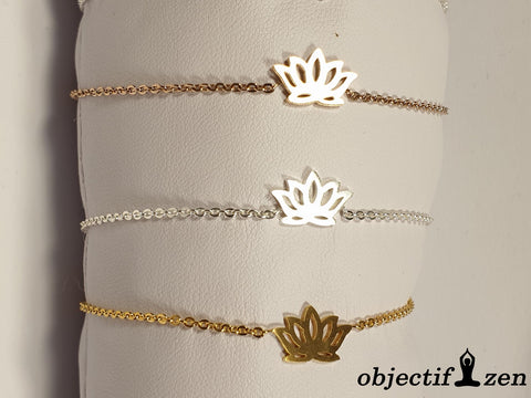 bracelet fantaisie lotus objectif zen