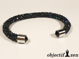 bracelet fantaisie ultra strass bleu objectif zen