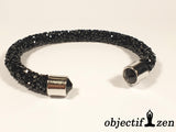 objectif zen bracelet de fete fantaisie ultra-strass noir