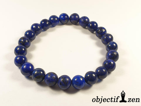 bracelet lapis-lazuli 8mm objectif zen
