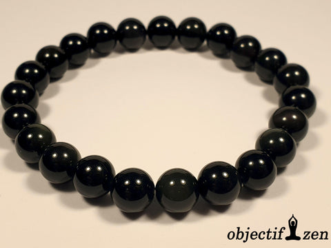 bracelet obsidienne 8mm objectif zen