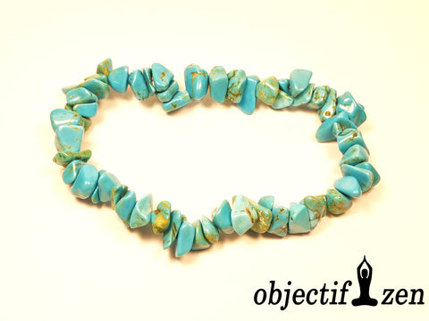 bracelet turquoise élastique objectif zen