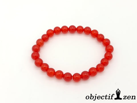 bracelet agate rouge 8mm objectif zen