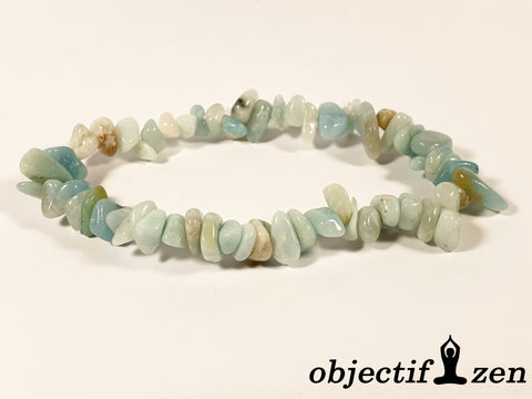 bracelet pierres irrégulières amazonite objectif-zen