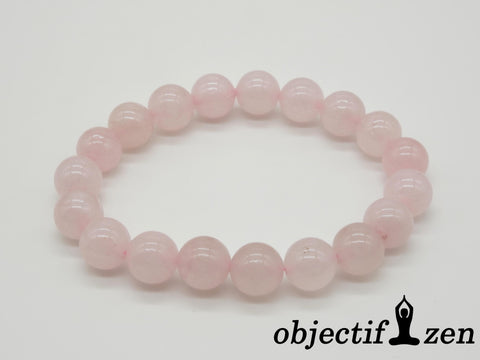 bracelet quartz rose 10mm objectif-zen