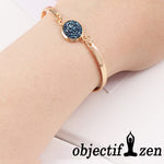 objectif zen bracelet fantaisie éclat bleu 