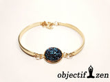 bracelet fantaisie éclat bleu foncé objectif zen