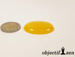 objectif zen cabochon 4 cm jade jaune