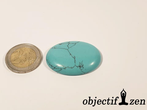 cabochon 4cm howlite turquoise objectif-zen