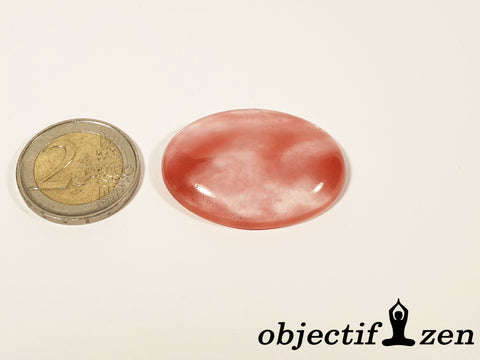 objectif-zen cabochon 4cm quartz cerise