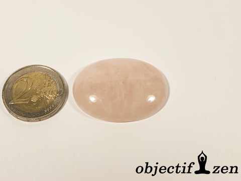 cabochon 4cm quartz rose objectif-zen