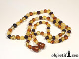 collier d'ambre multicolore adulte 50 cm objectif zen