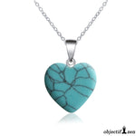 collier coeur turquoise