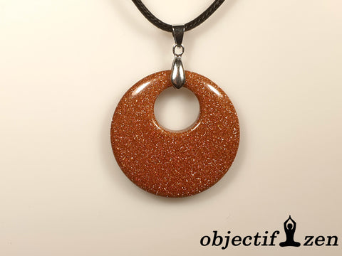 collier donut 4cm pierre de soleil objectif-zen