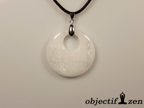 collier donut quartz blanc objectif-zen