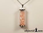 objectif zen collier fiole quartz rose