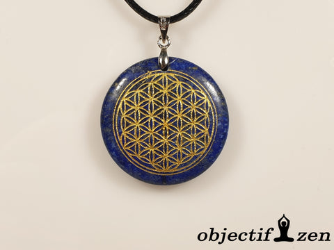 collier fleur de vie lapis-lazuli objectif-zen