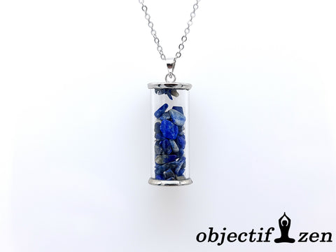 pendentif fiole lapis lazuli objectif zen