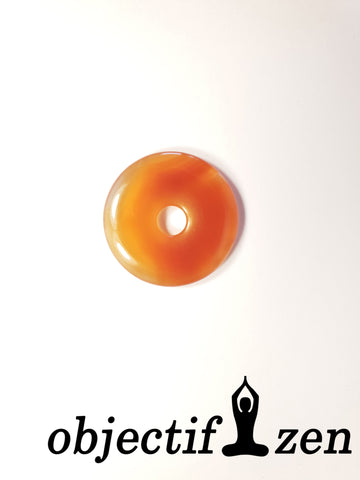 donut ou pi chinois cornaline 3 cm