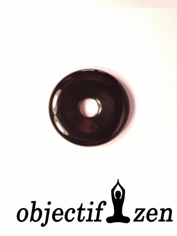 donut ou pi chinois 3 cm obsidienne