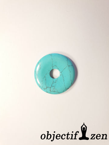 donut ou pi chinois howlite turquoise 3 cm