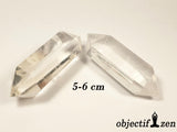 double pointe 5-6 cm cristal de roche objectif zen