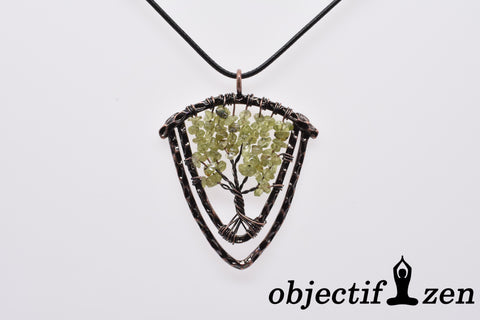 collier V arbre de vie olivine objectif-zen