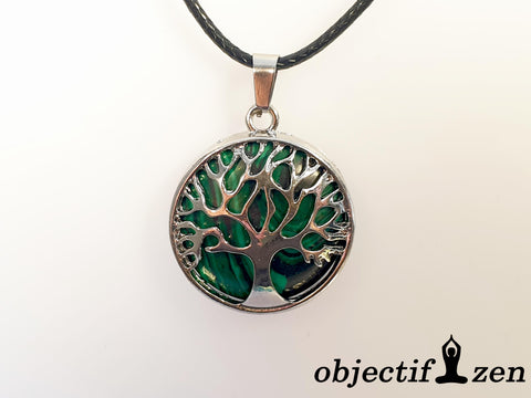 collier arbre de vie malachite objectif-zen