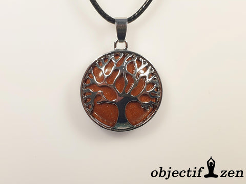 collier arbre de vie pierre de soleil objectif-zen