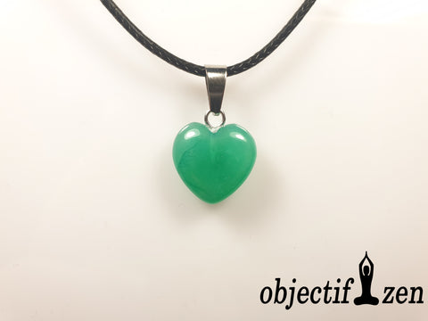 pendentif coeur 1.5 cm en jade de malaisie objectif zen