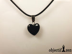 pendentif coeur 1.5 cm en obsidienne