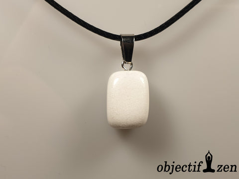 pendentif pierre roulée jade blanc objectif-zen