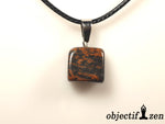 pendentif obsidienne mahogany pierre roulée objectif zen