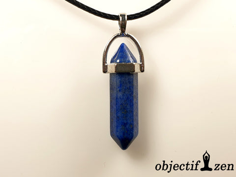 pendentif pointe lapis-lazuli objectif zen