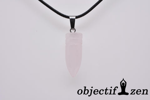 pendentif balle quartz rose objectif-zen