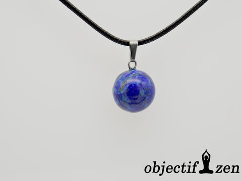 pendentif bille lapis lazuli objectif-zen