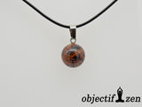 objectif-zen pendentif bille obsidienne mahogany