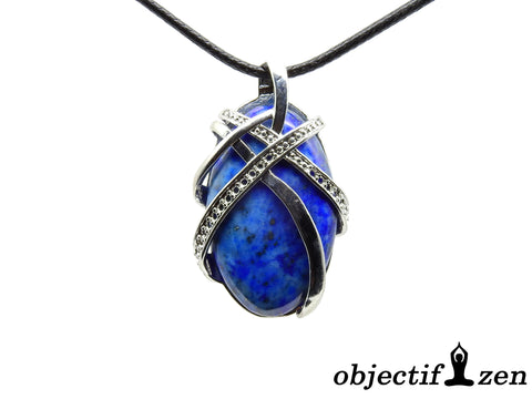 pendentif lapis lazuli élégance objectif-zen